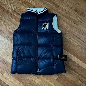 Polo Ralph Lauren Reversible Down Puffer Vest New (Big Boy 12-14 or woman's XS)